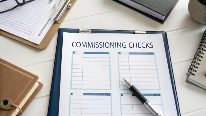 Engineer commissioning a new wall-hung condensing boiler